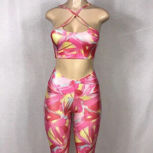 Zuliana Designer Activewear Two Piece Set Made In USA NWT